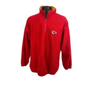 Kansas City Chiefs Men’s Pullover, Large, 100% Polyester